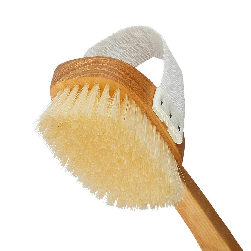 Luxury Ash Pure White Bristle Bath Brush with Detachable Head by Kent