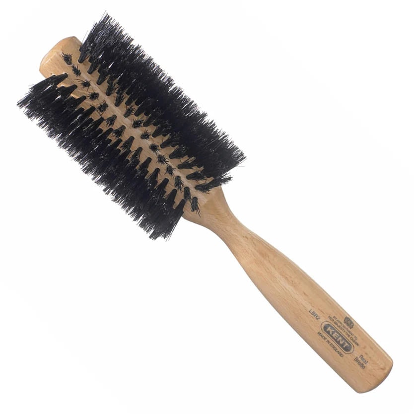 Ladies Finest Beechwood 65mm Pure Black Bristle Round Brush by Kent