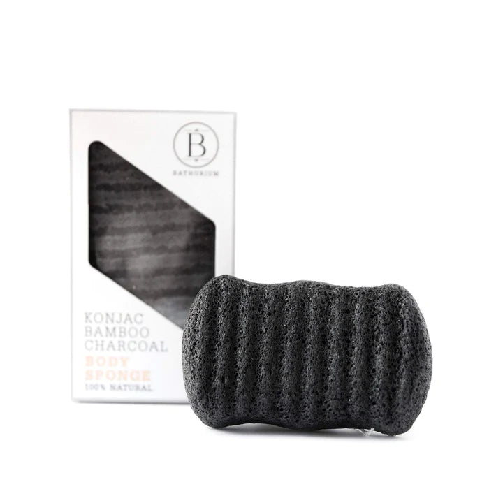 Konjac Bamboo Charcoal Body Sponge by Bathorium