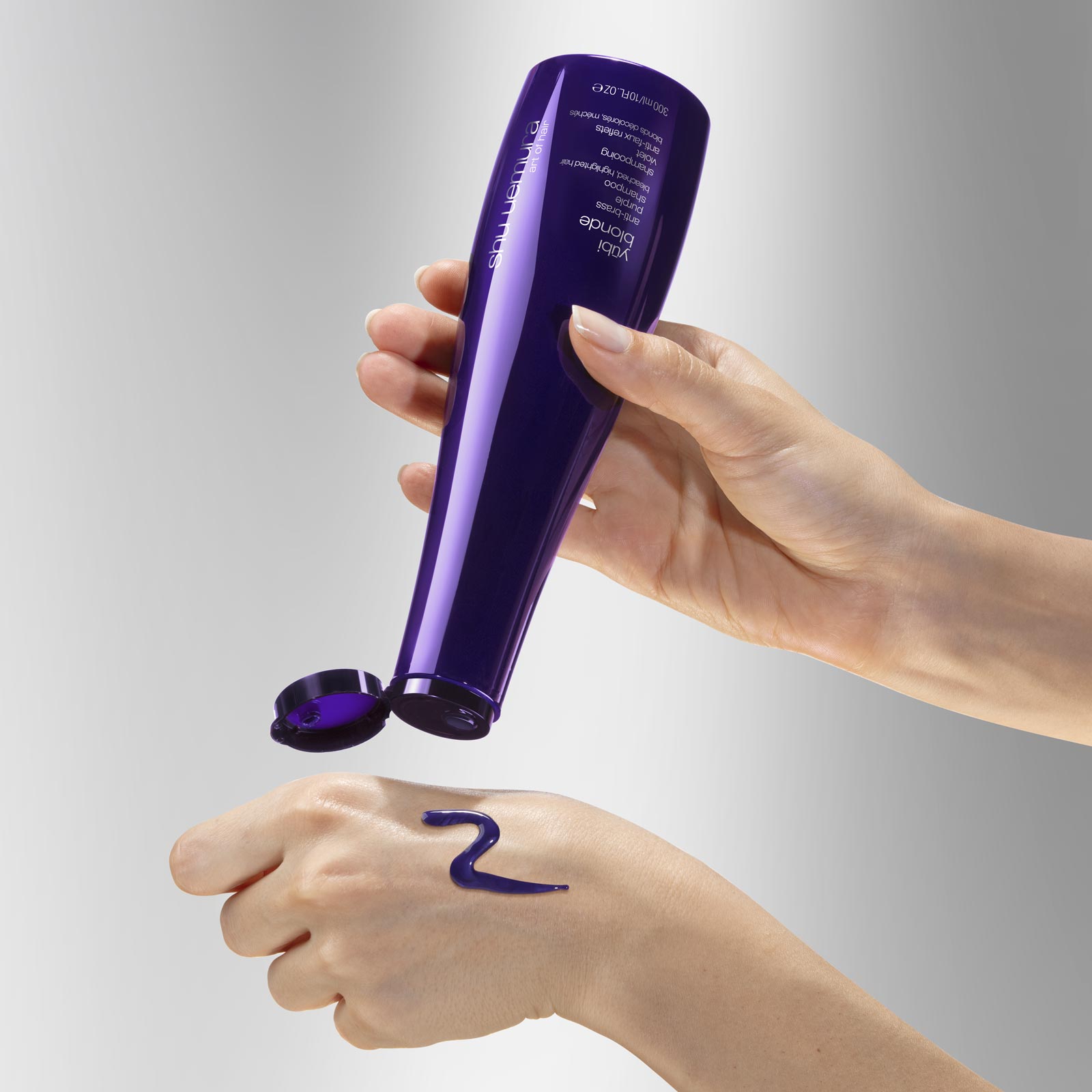Yūbi blonde anti-brass purple shampoo by Shu Uemura