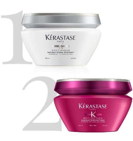 Professional hair masks and deep conditioning treatments from top salon brands including Kérastase, Moroccanoil, and Shu Uemura at Curious Salons Canada