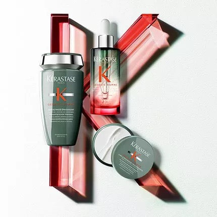 Kérastase Genesis Homme men's hair care products — shop strengthening shampoos, serums and treatments for thinning and fragile hair at Curious Salons Canada