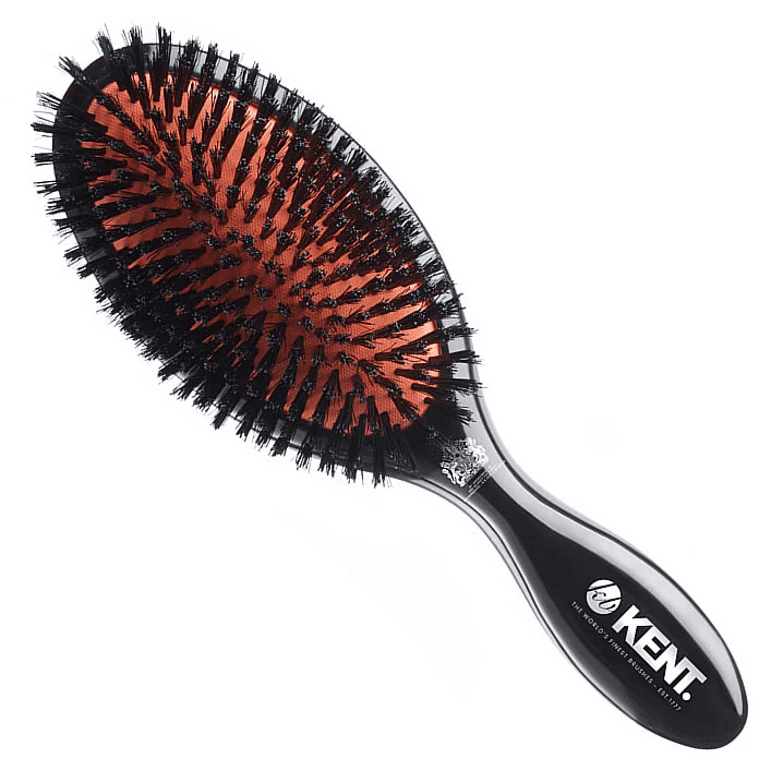 Kent Classic Shine pure black bristle hairbrush available in Canada at Curious Salons