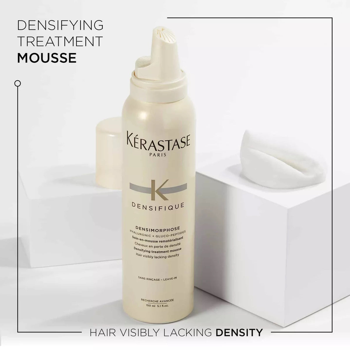 Kérastase Densifique mousse bottle on a white background
