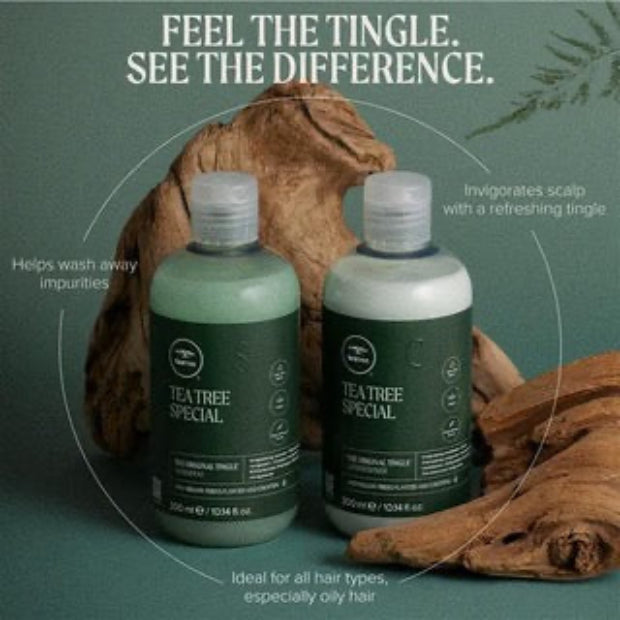 Paul Mitchell Tea Tree Special Shampoo and Conditioner for refreshing scalp cleanse and oily hair in Canada