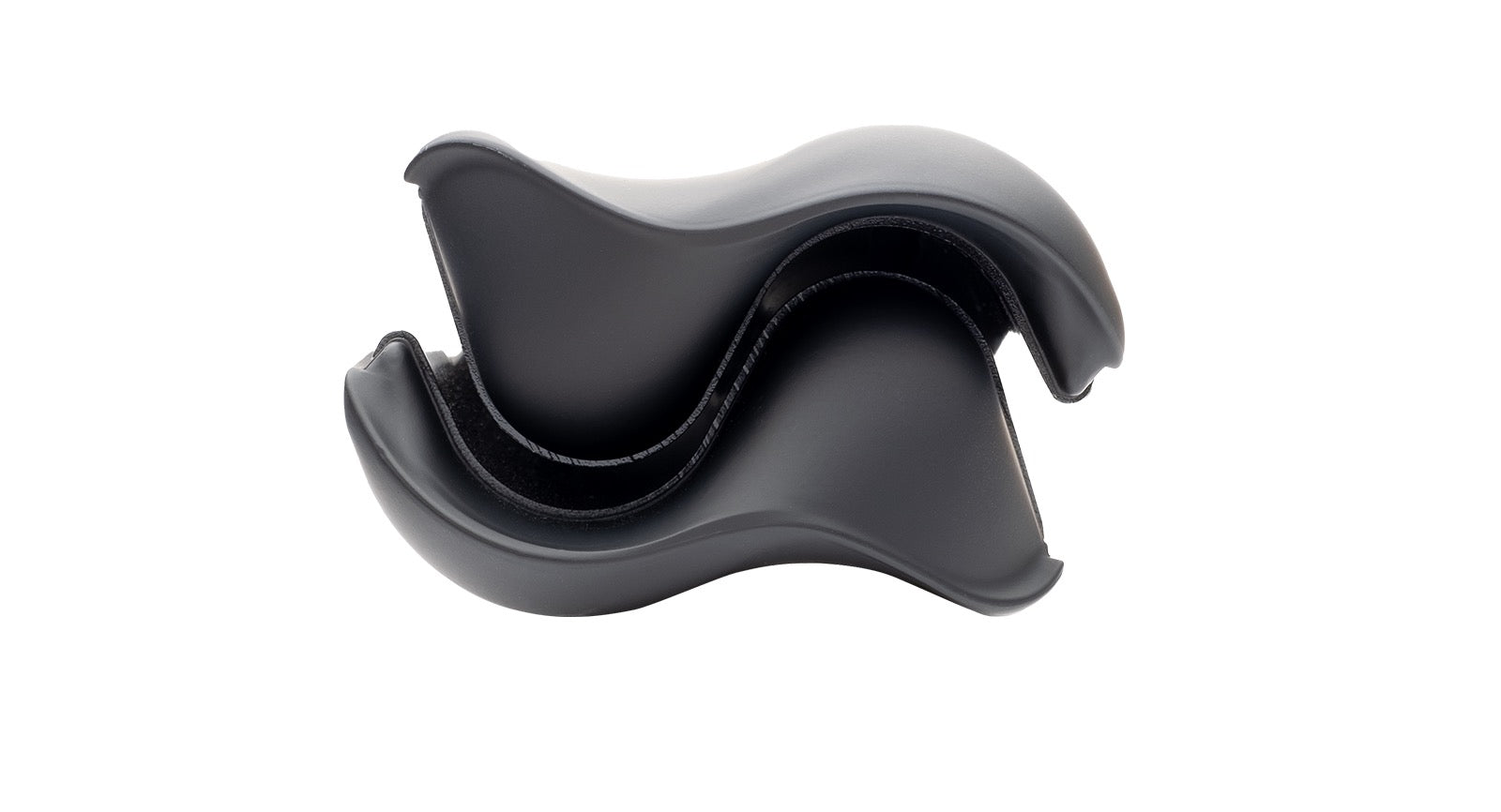 Gray silicone cup holder on a white background