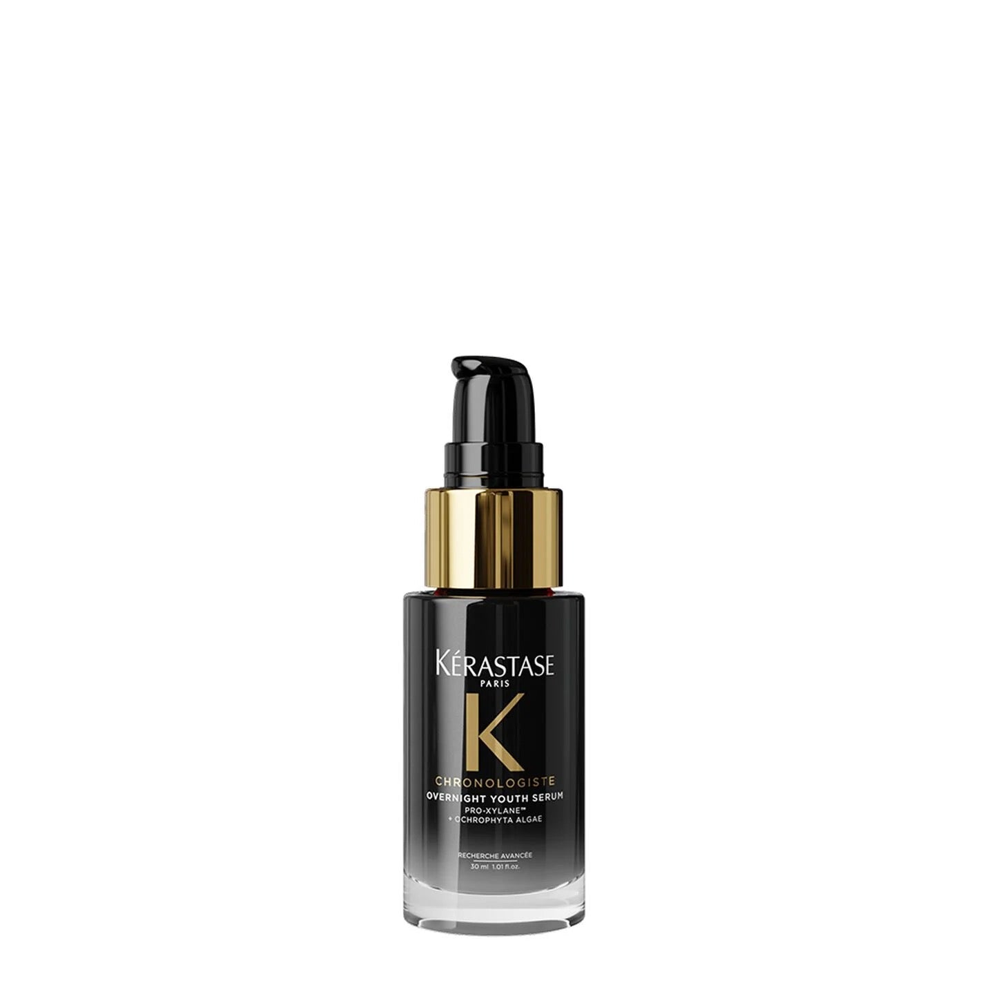 Kérastase serum bottle on a white background