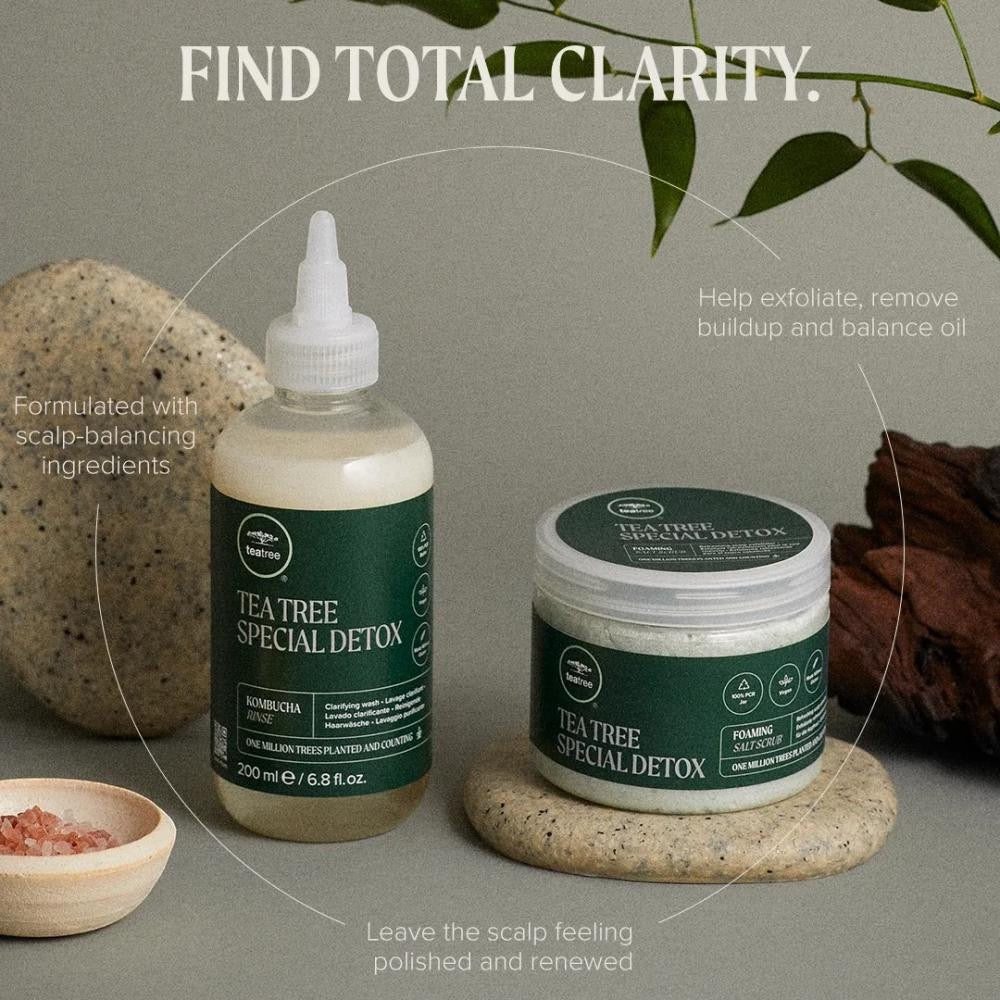 Paul Mitchell Tea Tree Special Detox Kombucha Rinse for scalp buildup and clarifying hair in Canada benefits
