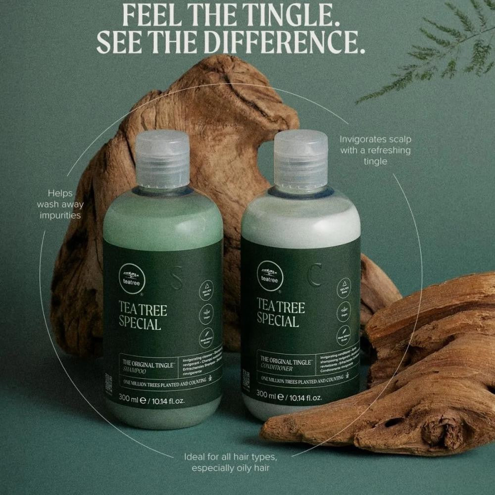 Paul Mitchell Tea Tree Special Shampoo and Conditioner for refreshing scalp care and soft shiny hair in Canada