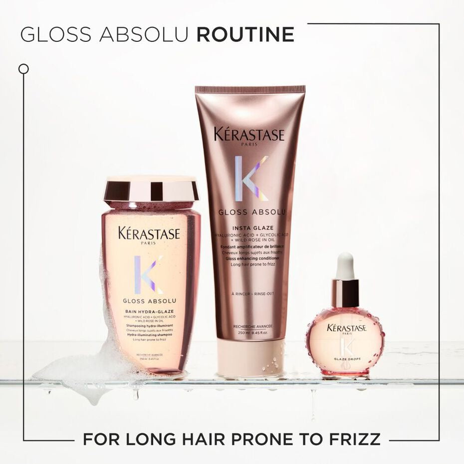 Kérastase Gloss Absolu hair care products on a white background