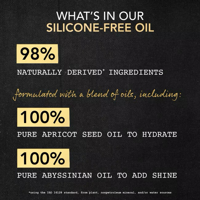 Product label detailing silicone-free oil ingredients Bumble and bumble Styling Oil lightweight hair oil with heat protectant for frizz and shine in Canada