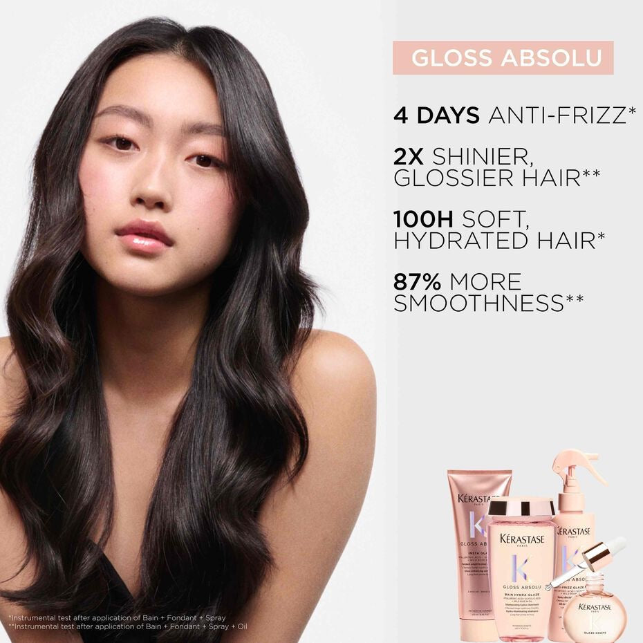 Kérastase Gloss Absolu Haircare Routine | Best Shine System for Frizz-Free Hair