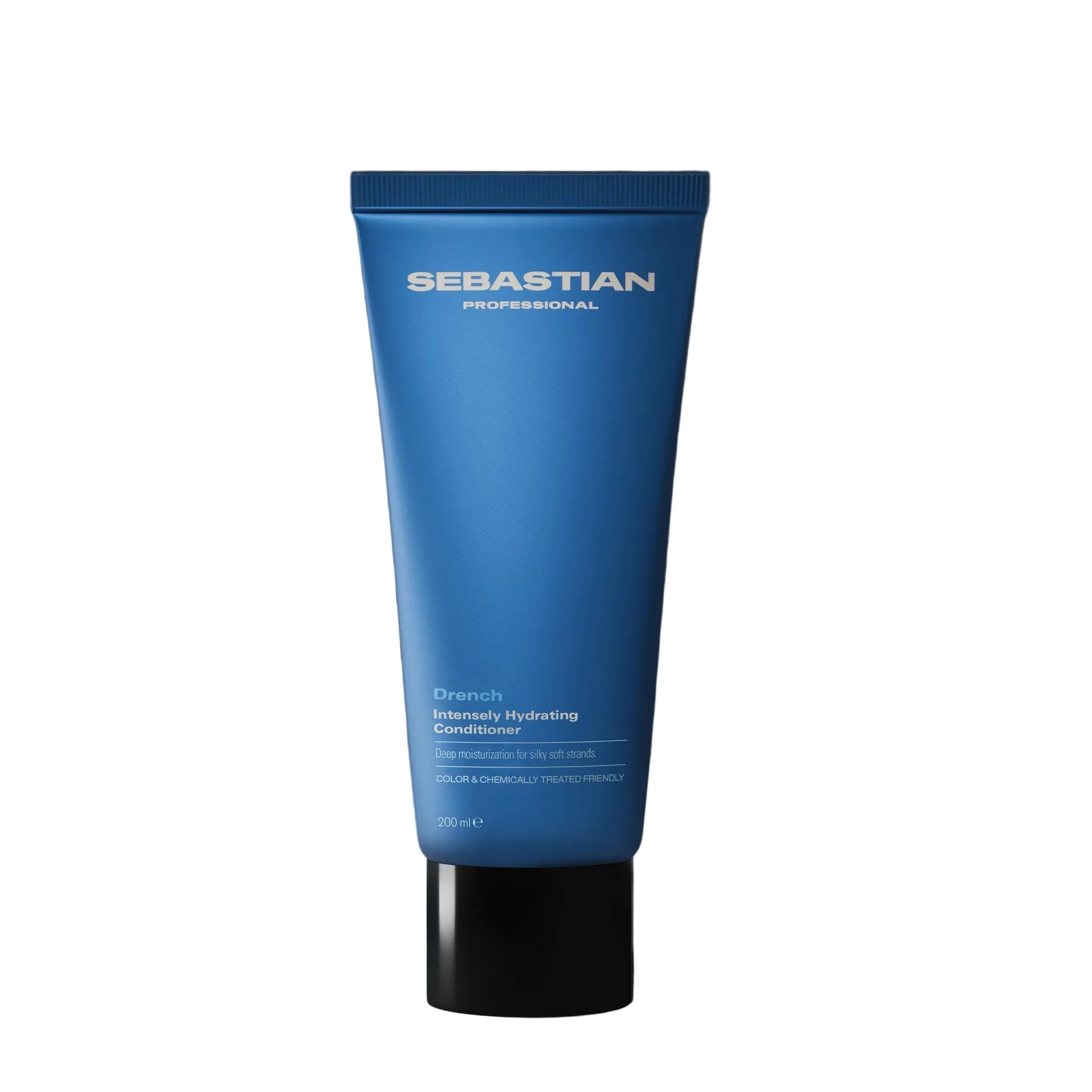 Blue tube of Sebastian Professional product on a gray background