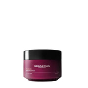 Sebastian hair mask jar on a gray background