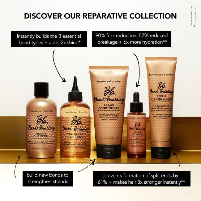 Bumble and bumble Bb.Bond-Building Repair Shampoo for damaged colour-treated hair in Canada highlighting product benefits.