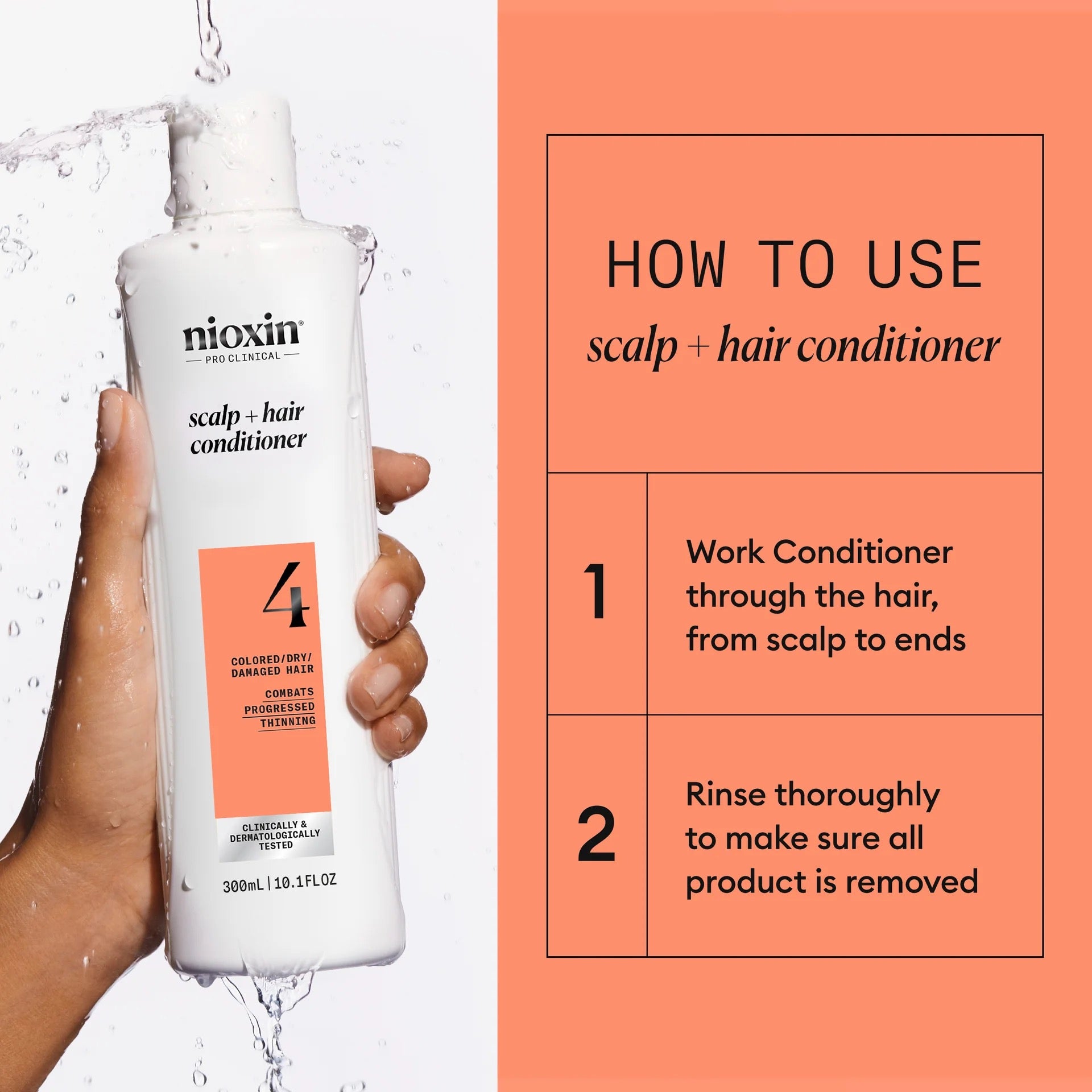 NIOXIN System 4 Scalp + Hair Conditioner (Canada) — Lightweight Hydrating Conditioner for Thinning, Colour-Treated Hair