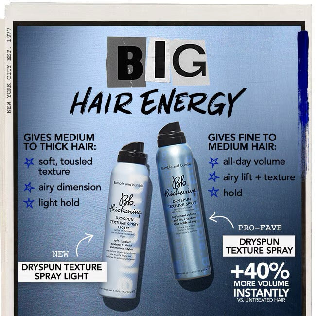 Thickening Dryspun Texture Spray Light by Bumble and Bumble