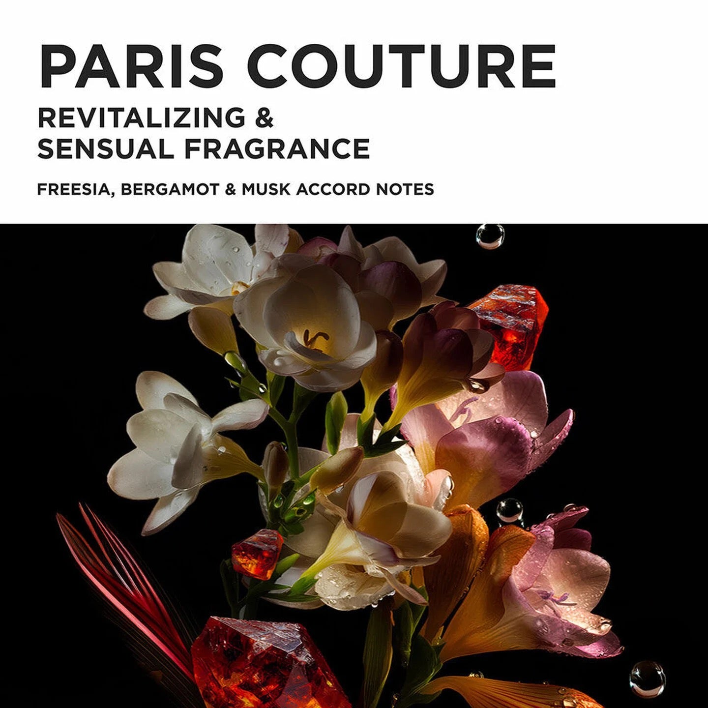  'Paris Couture' fragrance with flowers and gemstones  Kérastase Chronologiste 