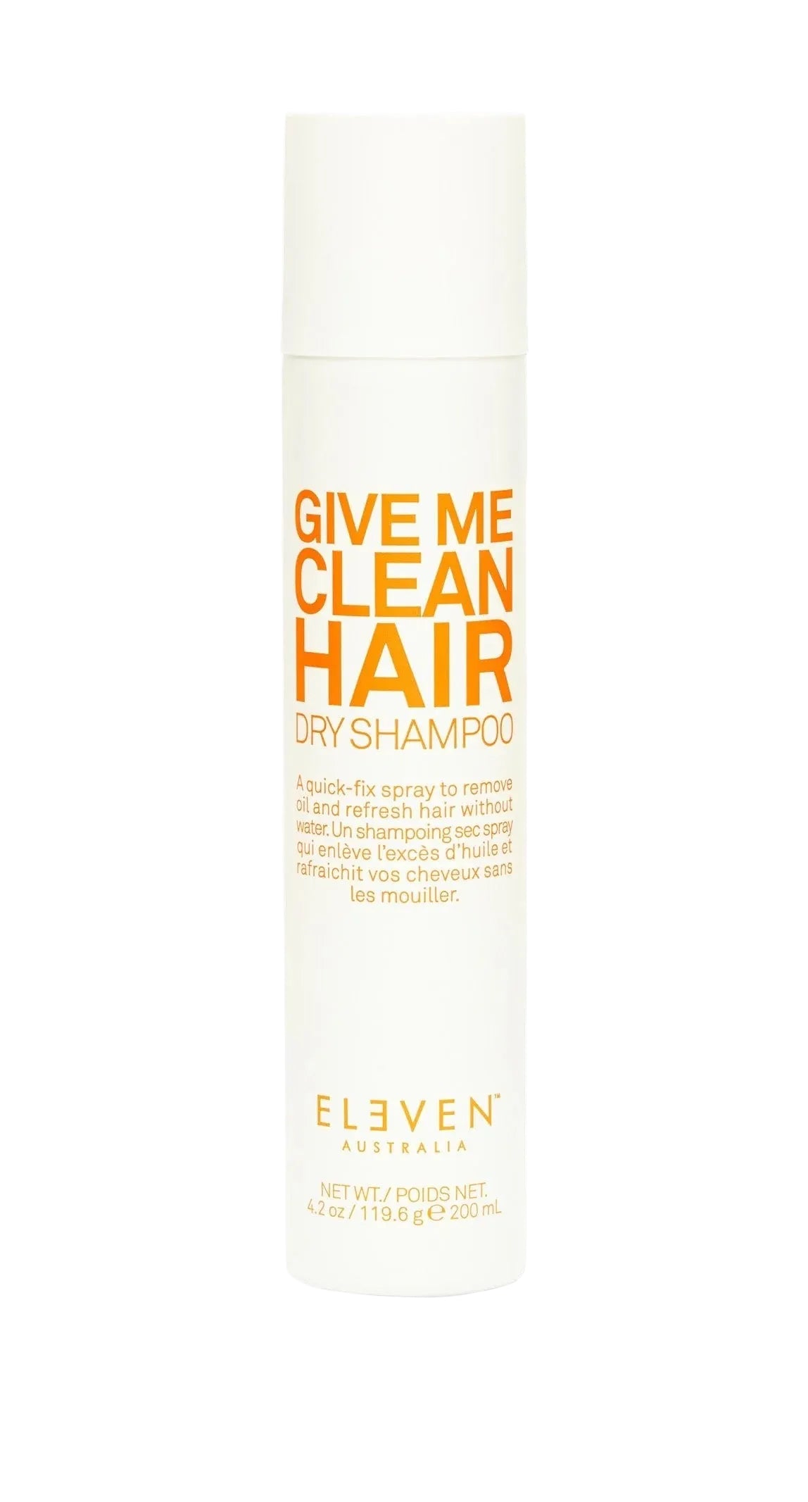 ELEVEN Australia Give Me Clean Hair Dry Shampoo can for oily roots, volume, and refreshed hair