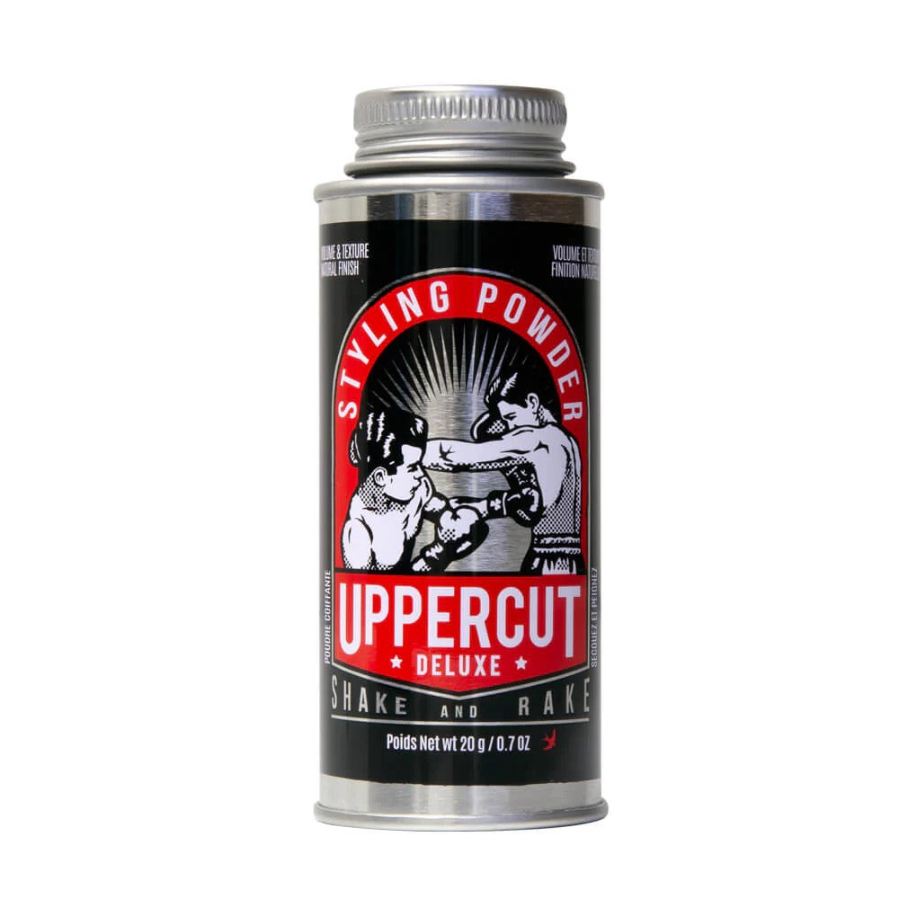 Uppercut Deluxe styling powder canister on a white background