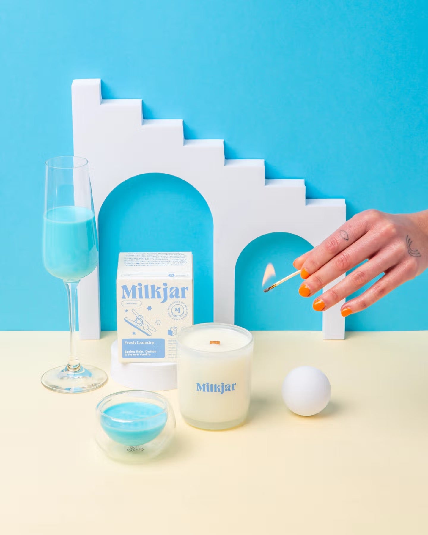 Fresh Laundry 8 oz Candle by Milk Jar Candle Co.