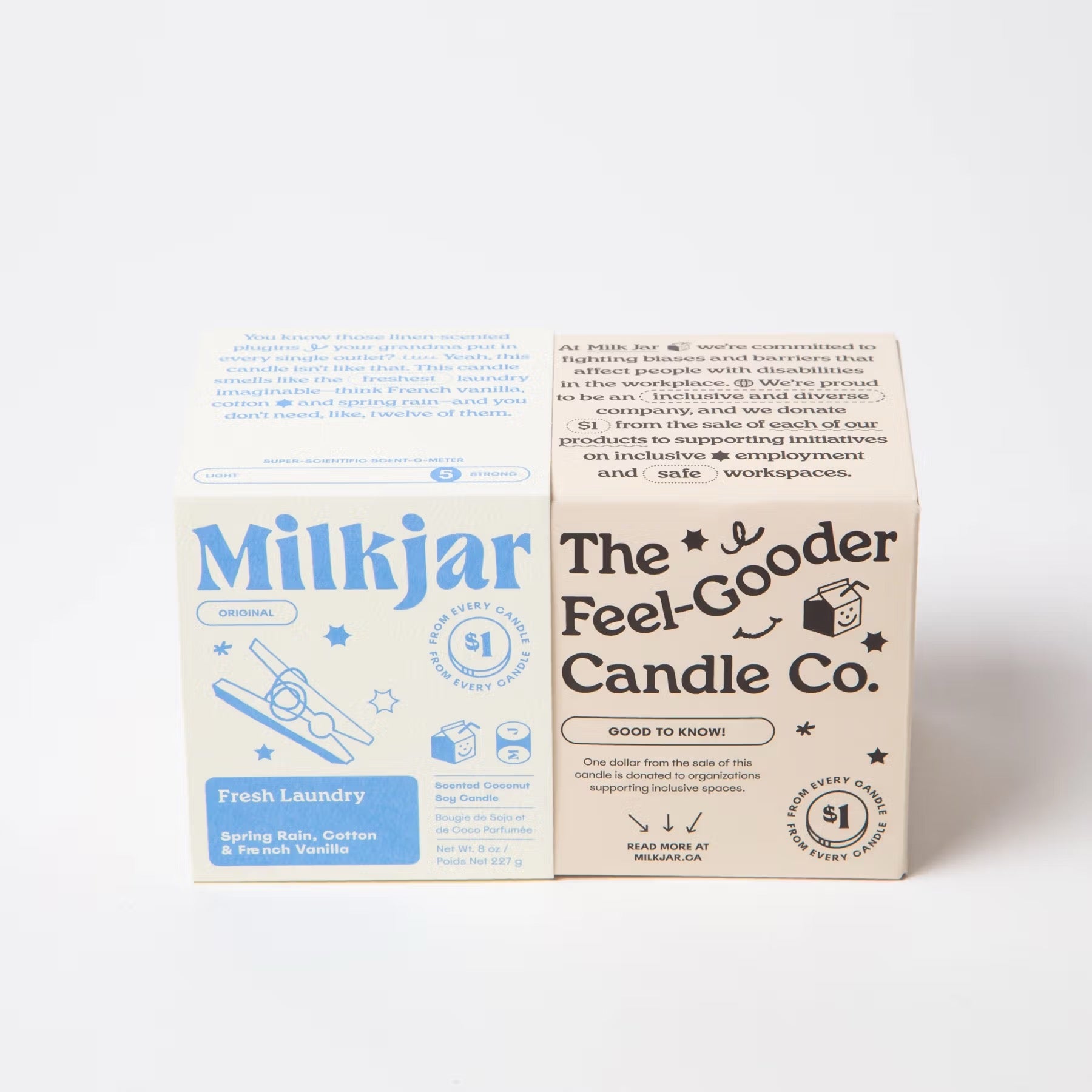 Fresh Laundry 8 oz Candle by Milk Jar Candle Co.