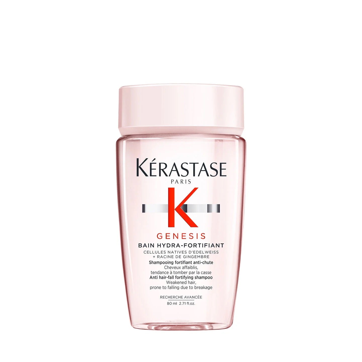 Kérastase Genesis Bain Hydra-Fortifiant Shampoo 80ml bottle for weakened normal to oily hair