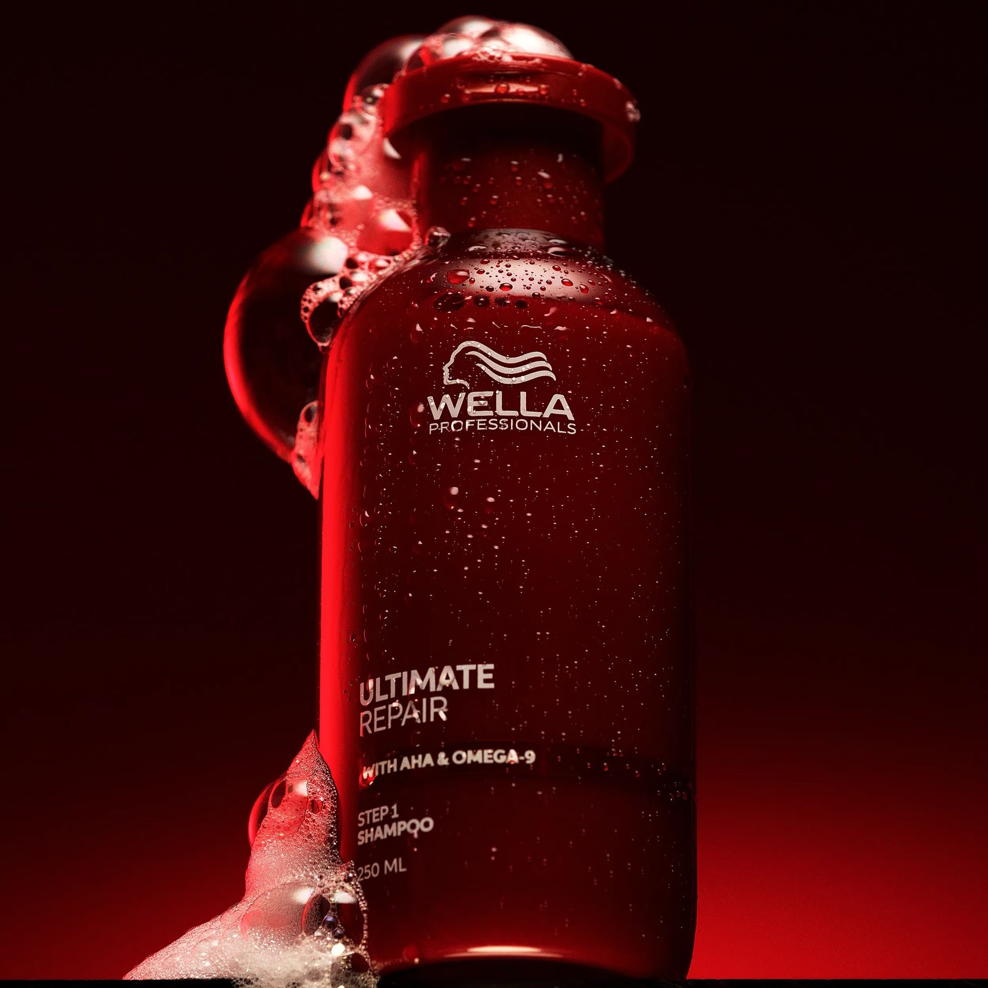 Wella Ultimate Repair Shampoo bottle for damaged hair repair and professional Wella haircare in Canada