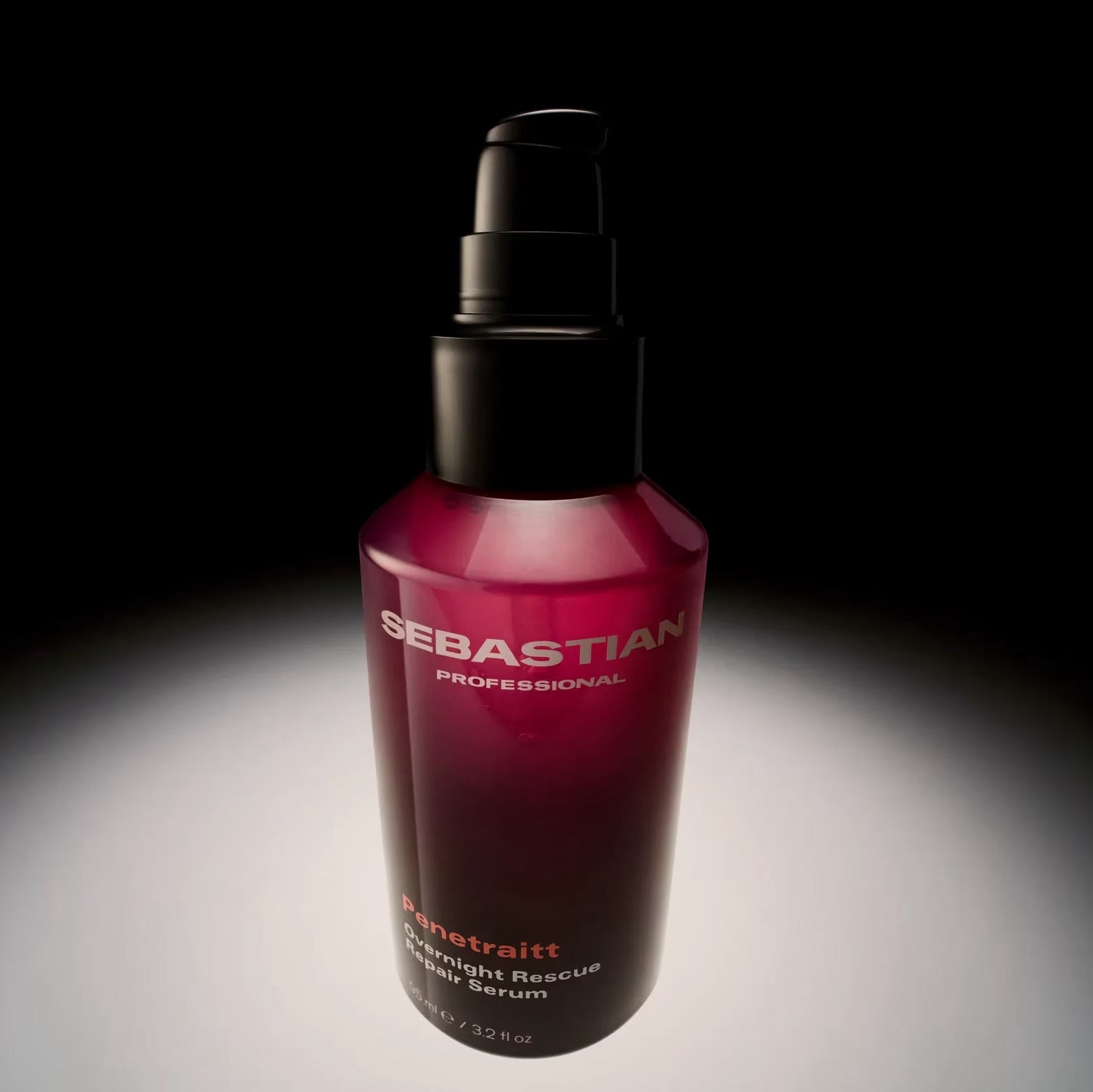 Sebastian hair product bottle on a dark background