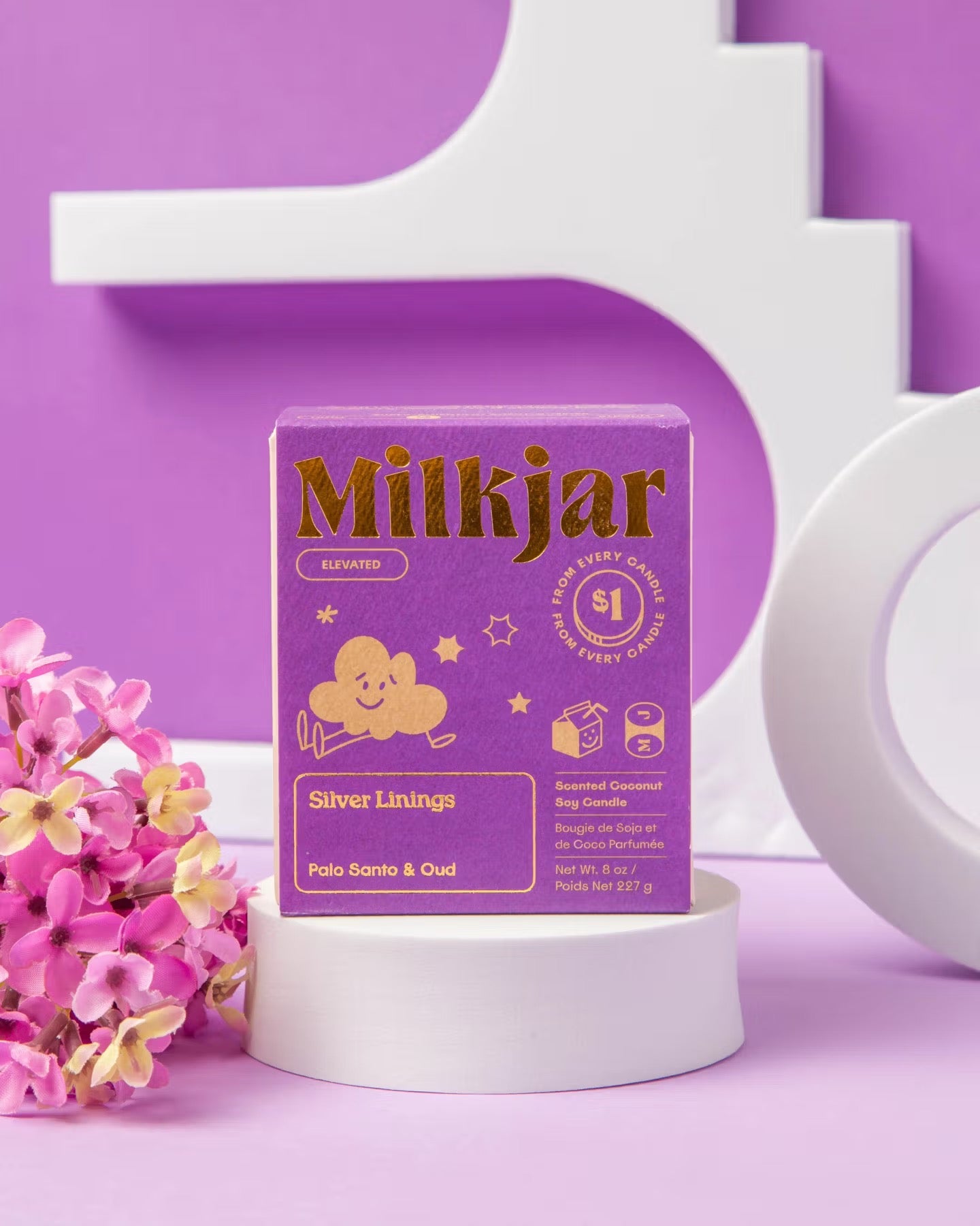 Silver Linings 8 oz Candle by Milk Jar Candle Co.