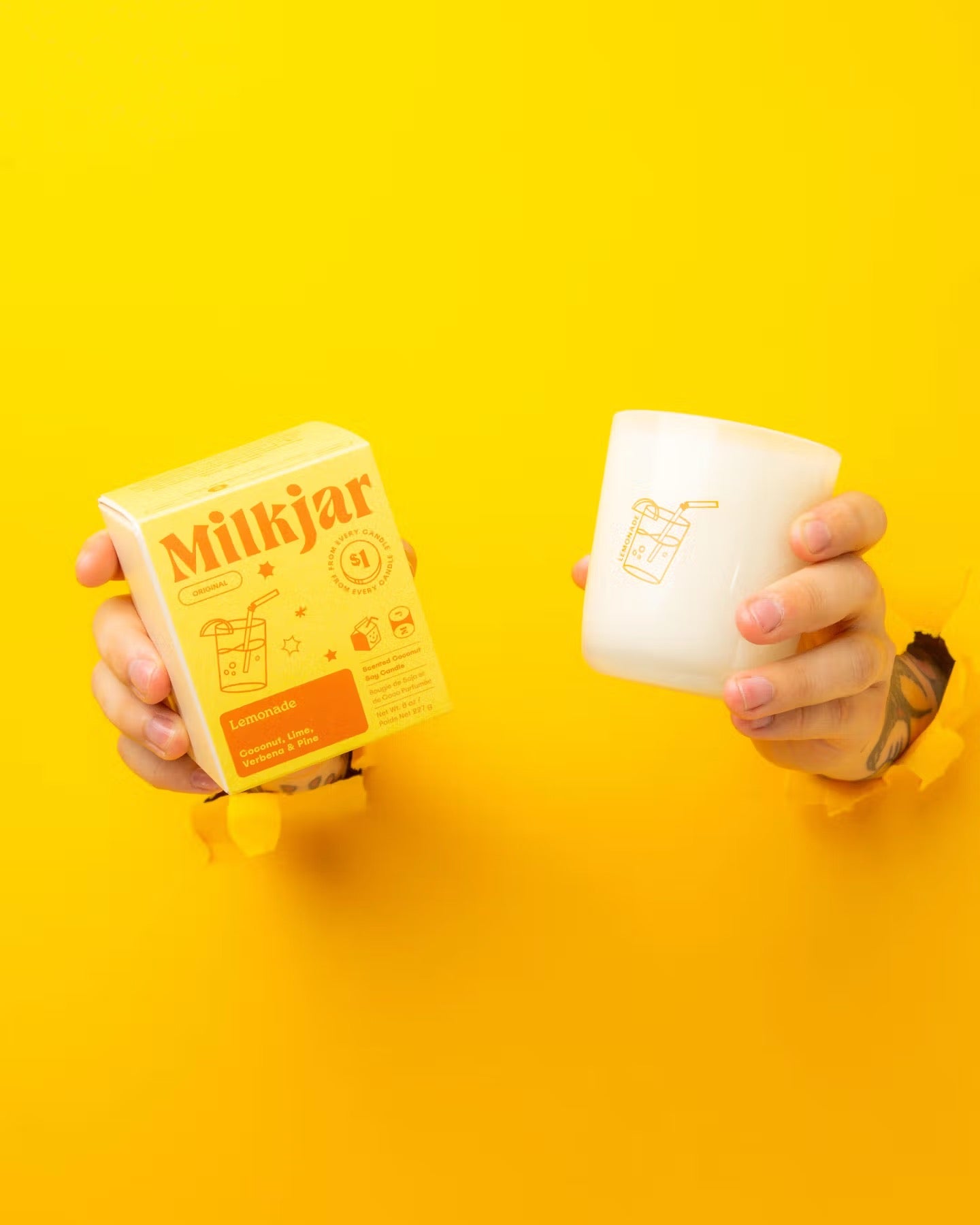 Lemonade 8 oz Candle by Milk Jar Candle Co.