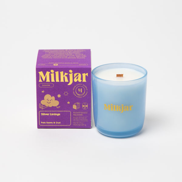 SILVER LININGS 8oz CANDLE by MILK JAR CANDLE CO.-Curious Salon