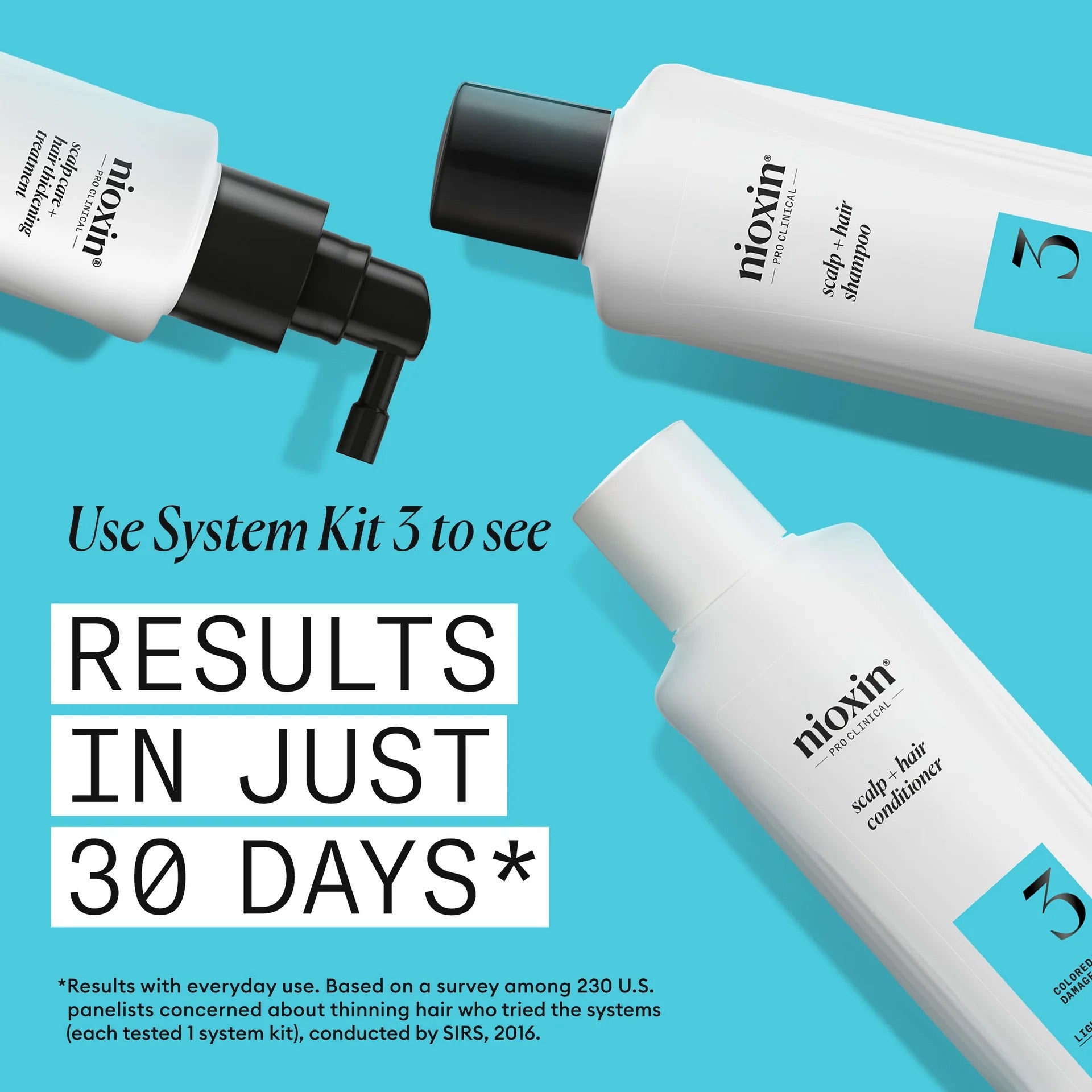 Nioxin System 3 Cleanser Shampoo for colour-treated thinning hair in Canada at Curious Salons 