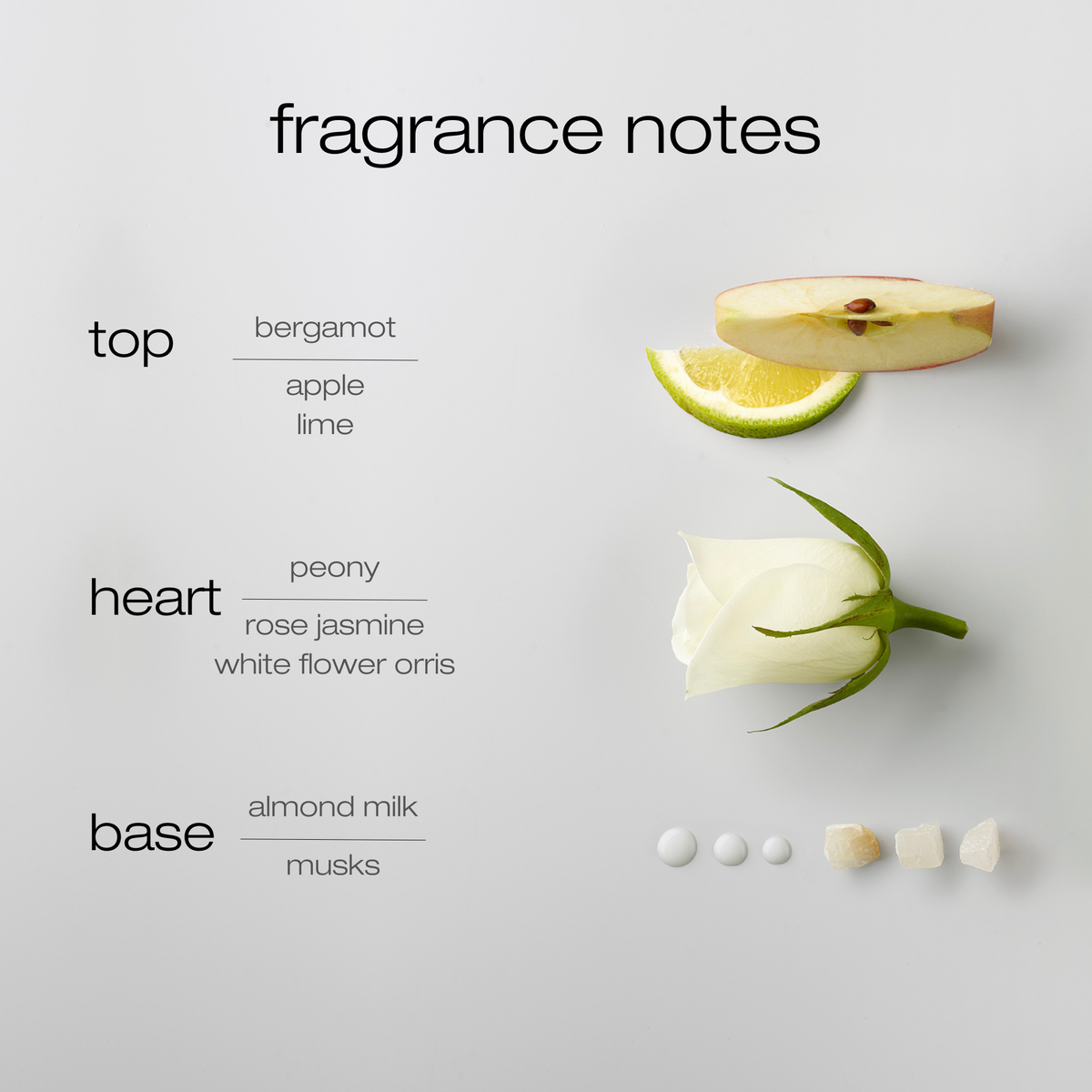 Shu Uemura Silk Bloom fragrance notes: bergamot, apple, peony, rose, almond milk, musk