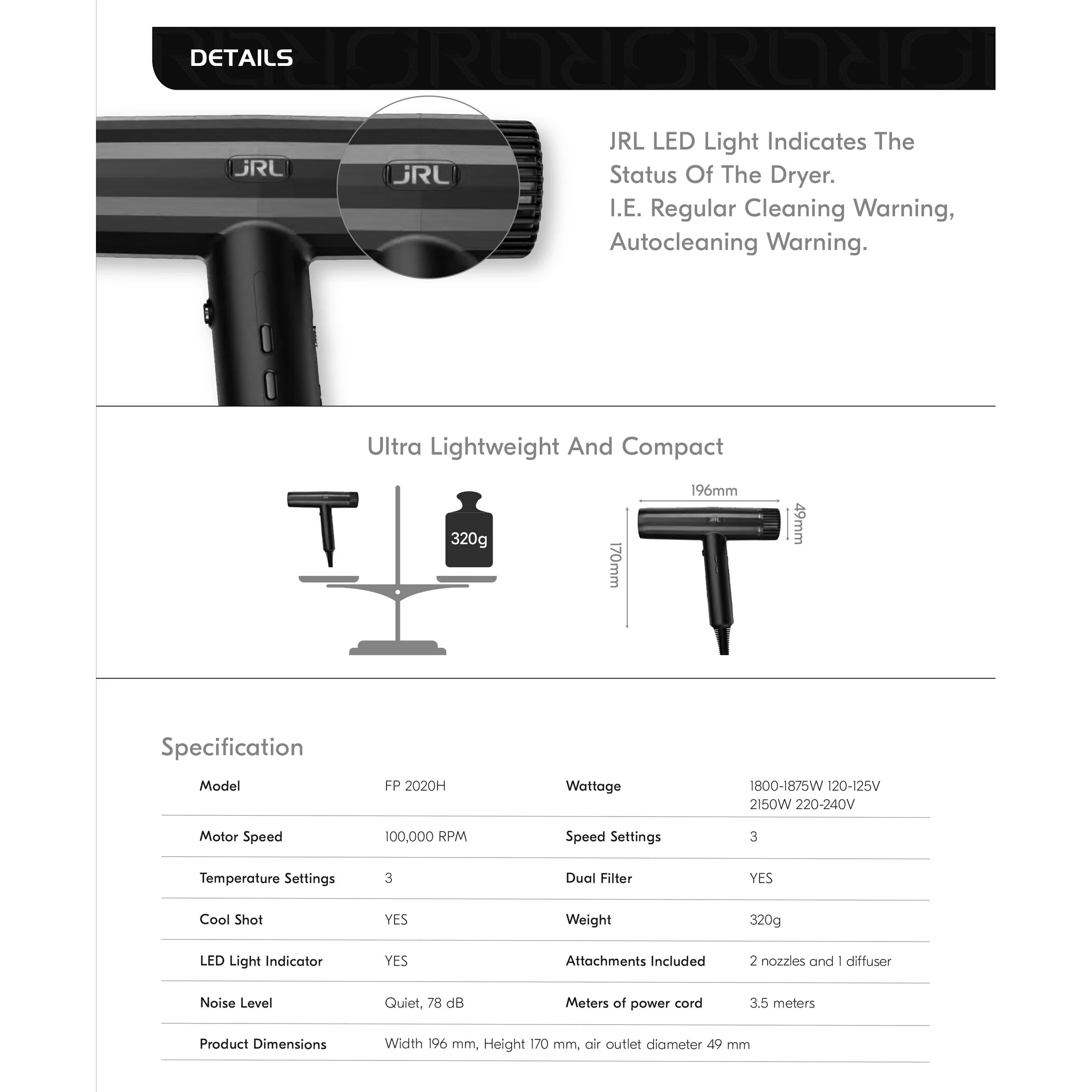 Forte Pro Dryer by JRL