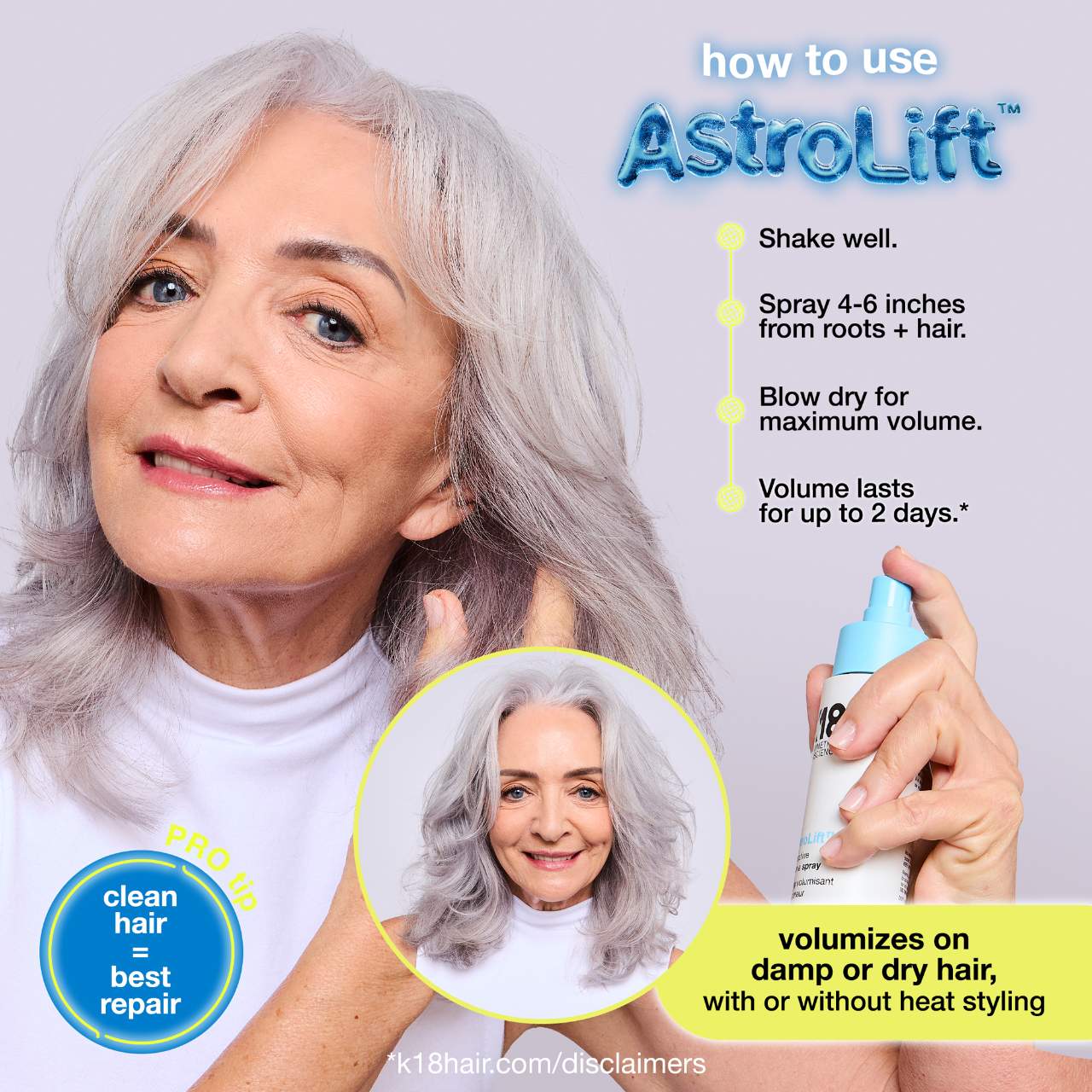 AstroLift™ Reparative Volume Spray by K18 Biomimetic Hairscience