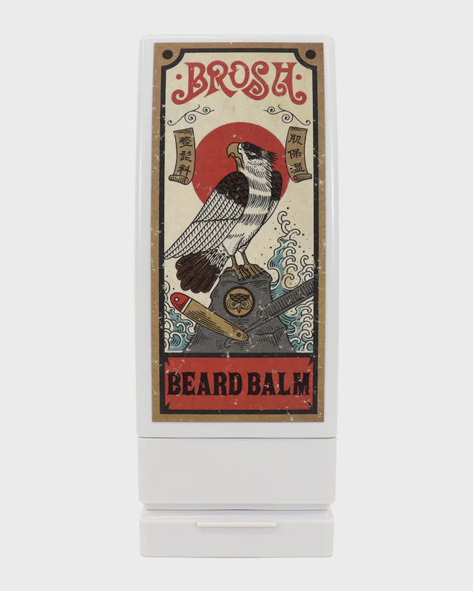 BROSH Beard Balm for softening dry coarse beards and adding natural shine in Canada