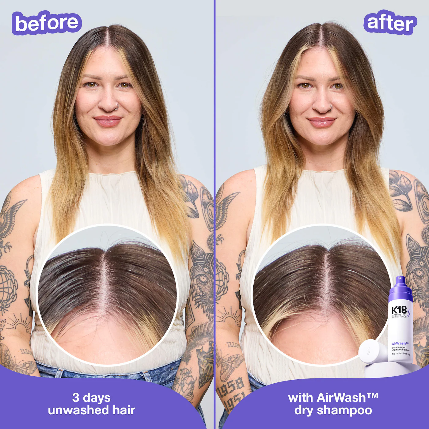 AirWash™ Dry Shampoo by K18 Biomimetic Hairscience