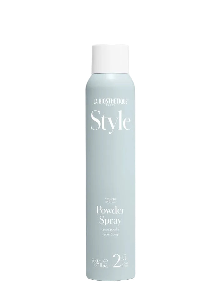 La Biosthetique Style Powder Spray bottle on a white background